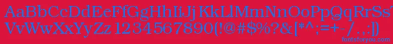 Kacstart Font – Blue Fonts on Red Background