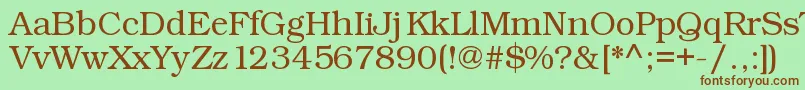 Kacstart Font – Brown Fonts on Green Background