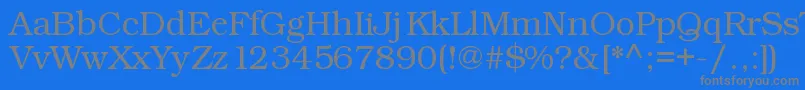 Kacstart Font – Gray Fonts on Blue Background