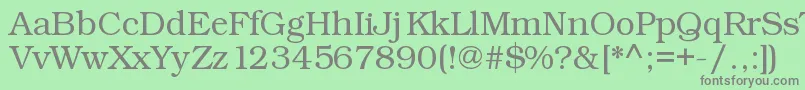 Kacstart Font – Gray Fonts on Green Background