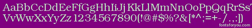 Kacstart Font – Green Fonts on Purple Background