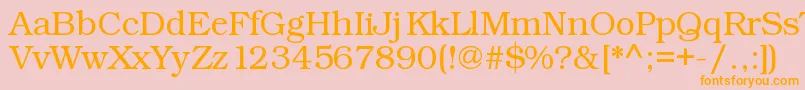 Kacstart Font – Orange Fonts on Pink Background