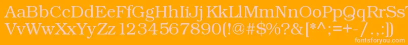 Kacstart Font – Pink Fonts on Orange Background