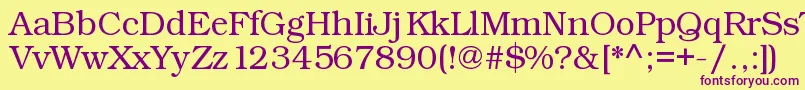 Kacstart Font – Purple Fonts on Yellow Background