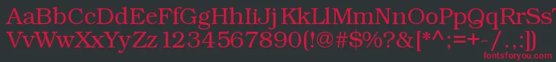 Kacstart Font – Red Fonts on Black Background