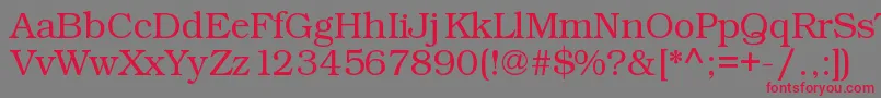 Kacstart Font – Red Fonts on Gray Background