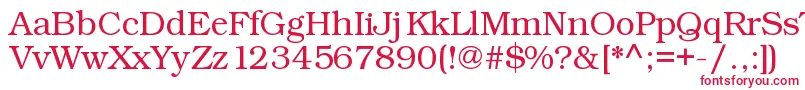 Kacstart Font – Red Fonts on White Background