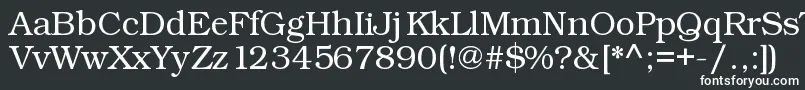 Kacstart-fontti – valkoiset fontit mustalla taustalla