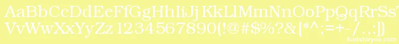 Kacstart Font – White Fonts on Yellow Background