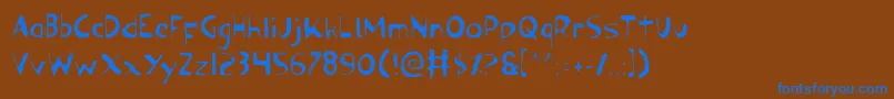 Ozyl Font – Blue Fonts on Brown Background