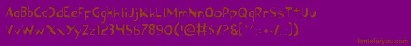 Ozyl Font – Brown Fonts on Purple Background