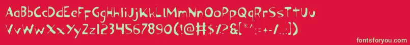 Ozyl Font – Green Fonts on Red Background