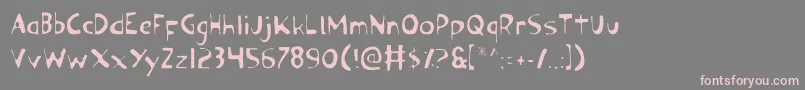 Ozyl Font – Pink Fonts on Gray Background