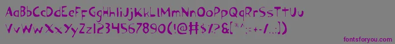 Ozyl Font – Purple Fonts on Gray Background