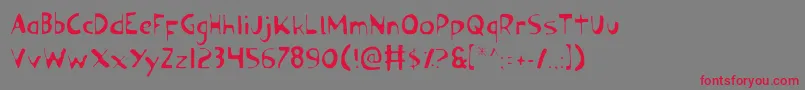 Ozyl Font – Red Fonts on Gray Background