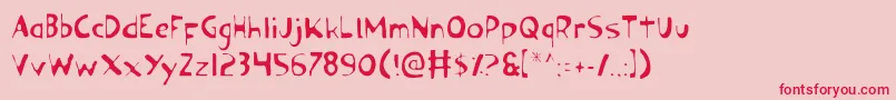 Ozyl Font – Red Fonts on Pink Background