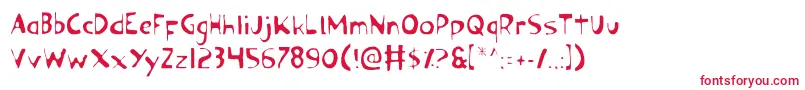 Ozyl Font – Red Fonts on White Background
