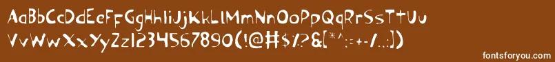 Ozyl Font – White Fonts on Brown Background