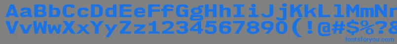 Nk57MonospaceExEb-Schriftart – Blaue Schriften auf grauem Hintergrund
