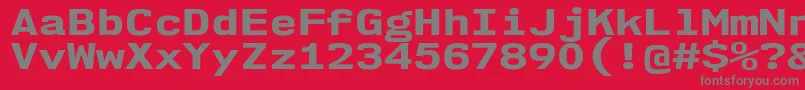 Saiba mais sobre a fonte Nk57MonospaceExEb Fonte Nk57MonospaceExEb – fontes cinzas em um fundo vermelho