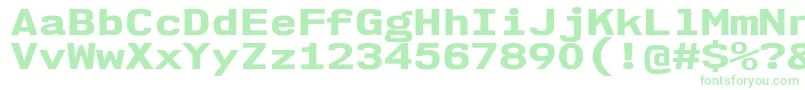 Nk57MonospaceExEb Font – Green Fonts on White Background