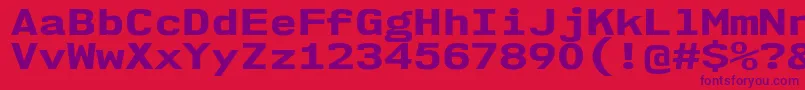 Nk57MonospaceExEb Font – Purple Fonts on Red Background