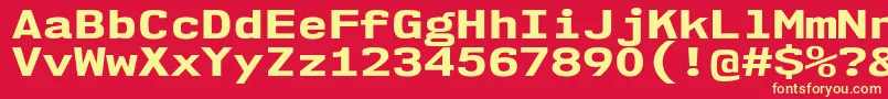 Nk57MonospaceExEb Font – Yellow Fonts on Red Background