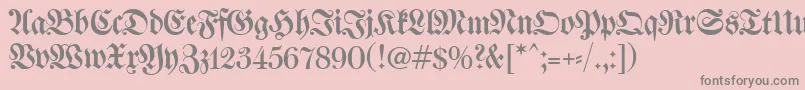 WalbaumFrakturunz1 Font – Gray Fonts on Pink Background