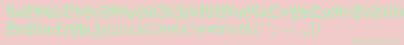 WalbaumFrakturunz1 Font – Green Fonts on Pink Background