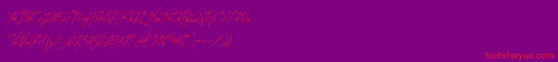 Miog Font – Red Fonts on Purple Background