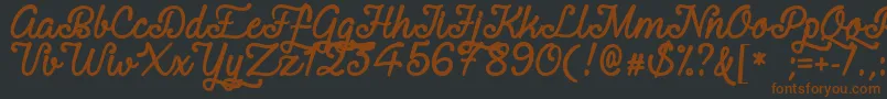 RequitedScriptDemo Font – Brown Fonts on Black Background