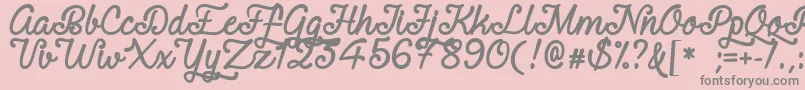 fuente RequitedScriptDemo – Fuentes Grises Sobre Fondo Rosa