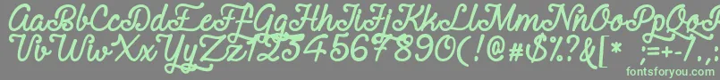 RequitedScriptDemo-Schriftart – Grüne Schriften auf grauem Hintergrund