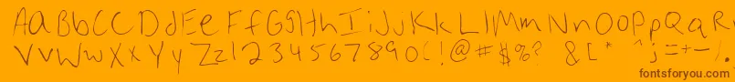 BrianCary Font – Brown Fonts on Orange Background