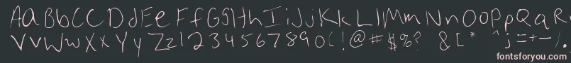 BrianCary Font – Pink Fonts on Black Background