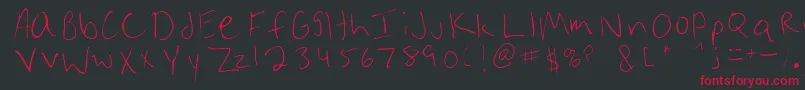 BrianCary Font – Red Fonts on Black Background