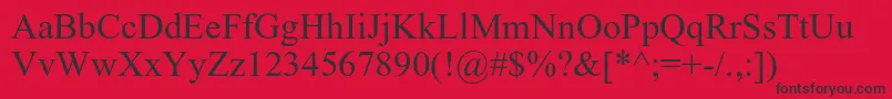DabbingtonRomanps Font – Black Fonts on Red Background