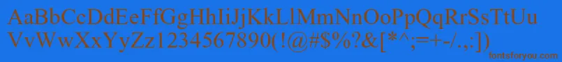 DabbingtonRomanps Font – Brown Fonts on Blue Background