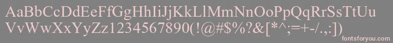 DabbingtonRomanps Font – Pink Fonts on Gray Background