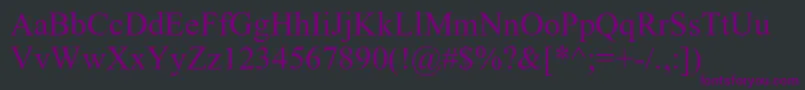 Fonte DabbingtonRomanps – fontes roxas em um fundo preto