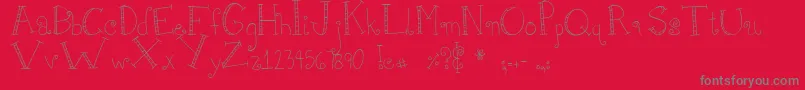 フォントMtfGirlie – 赤い背景に灰色の文字