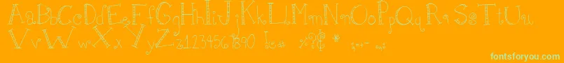 MtfGirlie Font – Green Fonts on Orange Background