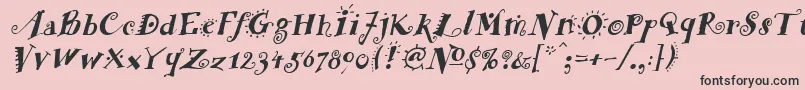 FunstuffBoldItalic Font – Black Fonts on Pink Background