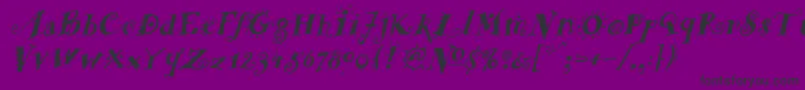 FunstuffBoldItalic Font – Black Fonts on Purple Background