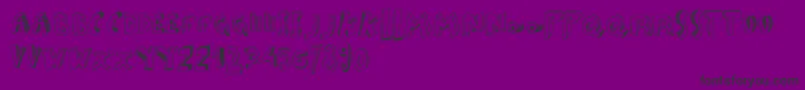 Шрифт Zou – чёрные шрифты на фиолетовом фоне