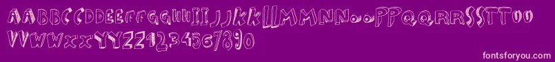 Zou Font – Pink Fonts on Purple Background