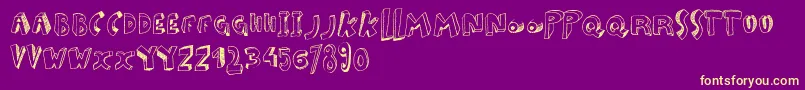 Zou Font – Yellow Fonts on Purple Background