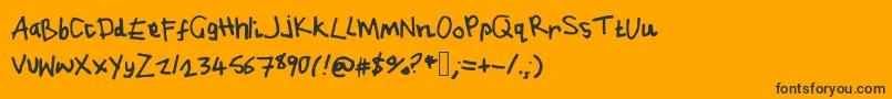 Jh.Php Font – Black Fonts on Orange Background