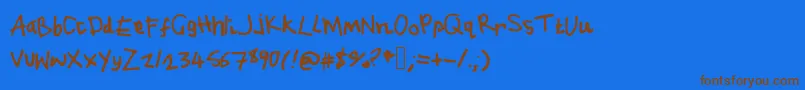 Jh.Php Font – Brown Fonts on Blue Background