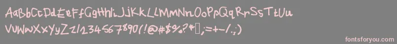 フォントJh.Php – 灰色の背景にピンクのフォント